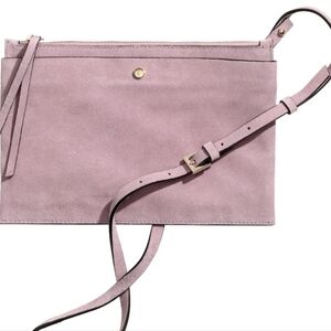 Vtg Real Suede H&M Premium line authentic Limited Ed lavender crossbody Purple